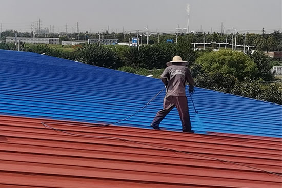廠房彩鋼瓦金屬屋面噴涂水性銹轉化劑